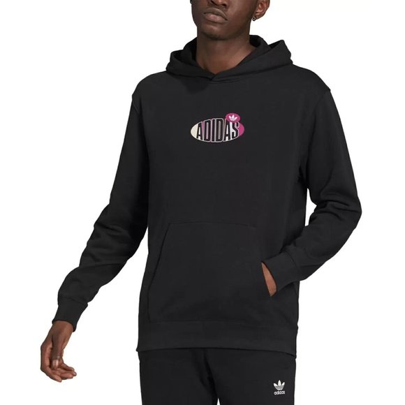 ADIDAS ORIGINALS Men Originals Trefoil Area 33 Logo Terry Black Size M MSRP $70 - Picture 1 of 2